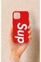 iPhone 13 Compatible Sup Patterned Silicone Case