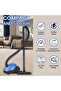 1.5L Canister Vacuum Cleaner, Automatic Rewinding, Low Noise, Washable Dust Bag, 1600W, Black/Blue - 3