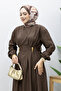 Double Buckle Pencil Dress Tsd260243 Brown - 5