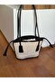 Drawstring Canvas and Leather Detailed Women's Shoulder Bag - 2