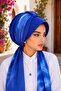 قبعة ساكس ذات نمط الباتيك الأزرق