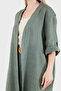 100% Linen Kimono with Lace and Embroidery Detail Kimono 7183543 - 7