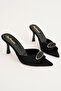 Spr-3791 Thin Heel Buckle Detail Slippers