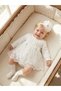 Baby Girl Mevlütlük Dress with Bandana and Lace, Newborn Hospital Release 100% Cotton Wedding Dress Evening Dress 4029