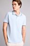 100% Cotton Regular Fit Pique Short Sleeve Polo Light Blue T-Shirt H4725Ax26Sm