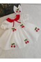 White Cherry Detailed Dress - 3