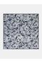 Mini Floral Pattern Viscose Scarf Anthracite