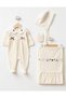 Moon Collar Embroidered Pleated 100% Cotton Blanket Jumpsuit Set Pugi Newborn Baby Set Organic Luxury