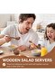 Wooden Spoons and Forks, 4pcs Wooden Spoons Fork Utensil Set Spoon Fork Cutlery Set Dinner Utensil Set - 2
