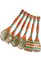 YHKEMA 6-Piece Orange Wooden Cooking Utensils Set – Heat-Resistant Pakkawood for Non-Stick Cookware - 8
