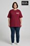 Süperlife Women's Large Size Brooklyn 1970 Printed 3Xl-6Xl Crew Neck T-Shirt Spr25Btsk510-3