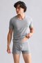 Egyptian Modal by Tencel Hercules Slim Fit V-Neck Undershirt / T-Shirt Gray Melange - 2