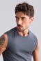 Egyptian Modal by Tencel Hercules Slim Fit Crew Neck Sports Athlete Undershirt / T-Shirt Anthracite - 5