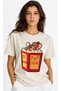 Cute Mouse Who Loves Popcorn Printed Women's T-Shirt