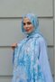 Marble Cotton Shawl-Blue - 4