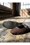Brown Buckle Tweed Women's Ballerina Slippers - 3