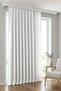 Luxe White Color Satin Sunshade Curtain