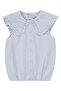 Shirt with Ruffled Collar for 10-13 Years Old - Blue