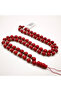 Laser Coral Beads 66 Pieces 6mm Red Bead String with Silver Spacer Accents 28g - 3