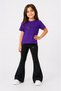 Girls' Spanish Flared Leggings and Printed T-Shirt Set Casual Sports Combination Comfortable Fit