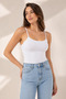 Women's 95% Cotton String Strap & Flexible 4-Piece Basic Undershirt - 3