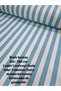 Duck Fabric Has Water and Stain Repellent Properties (Turquoise Blue Striped 100 X 180)