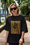 For Dog Lovers 4 Front Dog Prints Black Oversize T-Shirt 100% Cotton Unisex Dog Lover Premium Design - 5