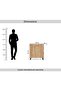 Vika Shoe Rack 12 Pairs With 2 Door - Natural & Black - 7