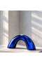 Menhirs Glass Smooth Arc Decor Accent 23x5x12cm - Blue