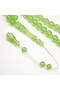 Saffron Light Green Rosary 33 Beads 10.5mm Translucent Prayer Beads 36g Tasbih - 2