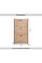 Tessa Shoe Rack 12 Pairs With 3 Drawer - Natural & Black - 7