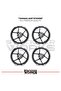 Yamaha Wheel Sticker Set High Quality 16-Piece Wheel Set Yamaha Compatible - 2