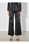 Black loose fit wide leg women's pants from plus-store - 2