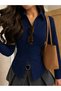 Women's Body-Fitting Shirt Slim Fit Classic Collar Long Sleeve Stylish Shirt
