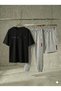 T-Shirt Sweatpants Shorts 3-Piece Combination Thin Summer Thin Paris Printed Women's / Men's Unisex Model