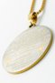 Gold Color Hilye-I Şerif and Ayetel Kürsi Written Prayer Spiritual Design Stainless Steel Necklace with Thick Doc Chain and Rod - 6