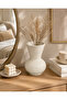 Luna Porcelain Look Decorative Vase with Ribbed Design 23 cm - 5