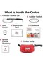 5Liters Contura Cermaic Coated Aluminium Pressure Cooker With Stainless Steel Lid, Red(CTR50), Red Red - 6