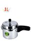 3L Aluminium Pressure Cooker Heavy Duty Induction Compaitable Uniform Heating Convenient To Use High Quality Aluminium Silver