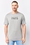 Men Crew Neck Short Sleeve Brand Logo T-Shirt, Grey