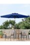 9FT Heavy Duty Patio Umbrella, 8-Rib Steel Frame with Crank & Tilt, UV Protection Sunshade with Fade Resistant Waterproof Polyster Canopy for Outdoor Table (Turquoise Blue) - 4