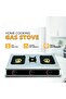 3 Burner LPG Gas Stove with Manual Ignition, Stainless Steel Body for Home Kitchen - 4