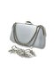Varol 760-26 Satin Glitter Steel Case Evening Dress Bag