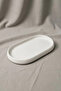 Acar Oval Line Detailed Porcelain Presentation and Serving Plate 13X20 cm 13 X 21