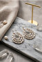 Evening Dress Zircon Baguette Stone Drop Earrings 4 Cm. - 2