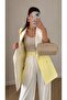 Women's Garnished Vest Palazzo Pants Suit Long Vest Suitable for Tesettür - 3