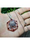 Tree of Life - Rhodochrosite- Unique Design Steel Chain Orgonite Necklace (1 Piece Made.) - Handmade Design Products - 2