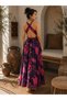 Imported Fabric Midi Dress with Tie and Foil Details, Sizes 34-38. - 6
