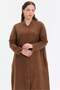 Hakim Collar Stripe Buttoned Long Shirt