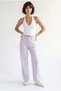 2128 Women's Slim Seasonal High Waist Wide Leg Denim Trousers Lilac - 3